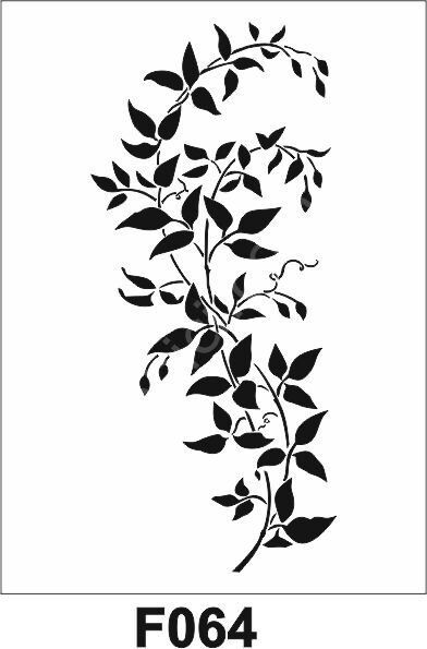 Çiçek Desen Stencil Şablon (21x30) F-064