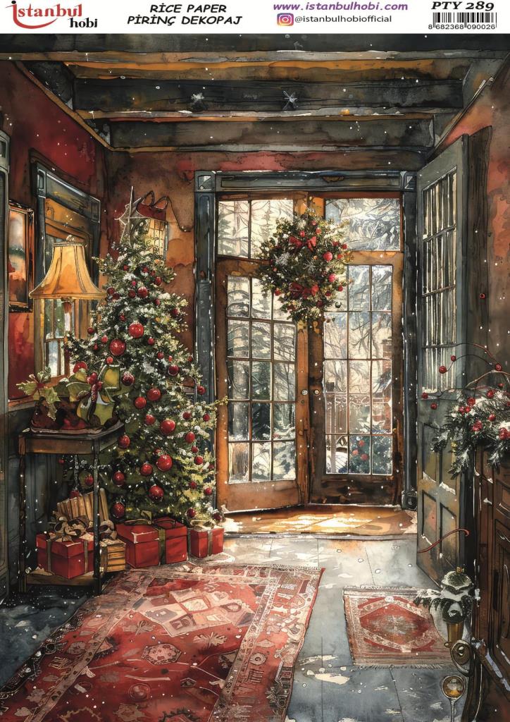 Pirinç Dekopaj Kağıdı 30x42cm PTY-289 Yılbaşı