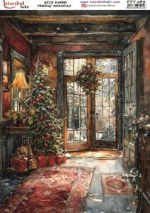 Pirinç Dekopaj Kağıdı 30x42cm PTY-289 Yılbaşı