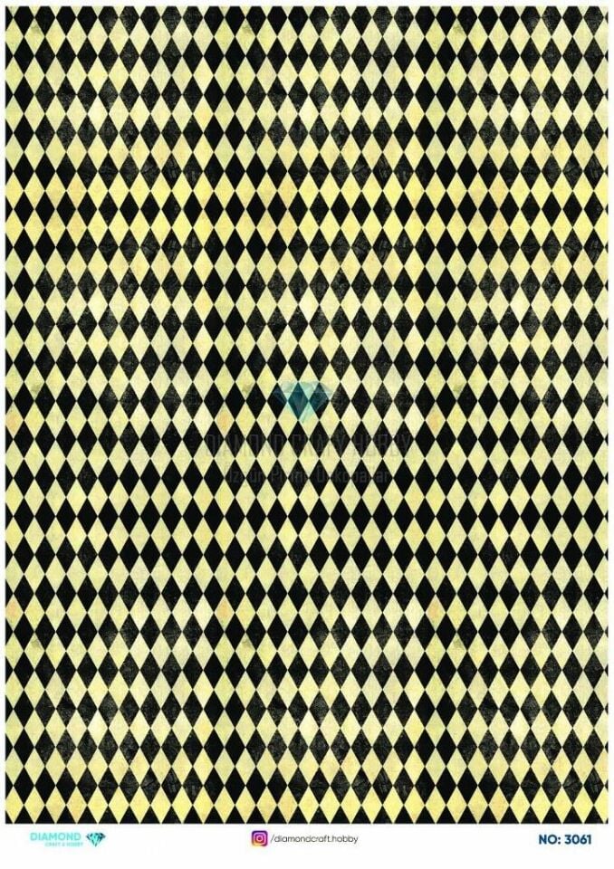 Diamond Pirinç Dekopaj Kağıdı - 3061