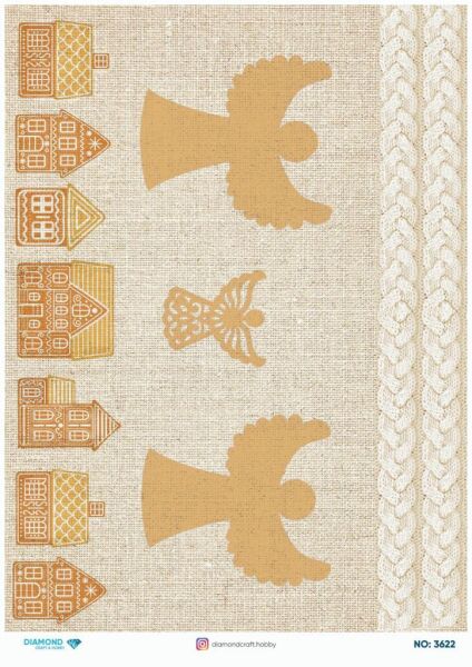 Diamond Pirinç Dekopaj Kağıdı - 3622