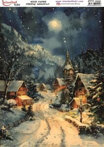 Pirinç Dekopaj Kağıdı 30x42cm PTY-299 Yılbaşı