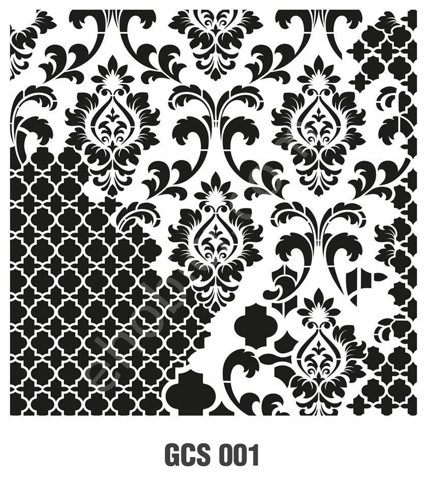 Cadence Grunge Duvar Stencil 45x45 - GCS-001