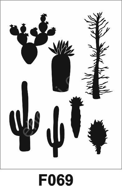 Çiçek Desen Stencil Şablon (21x30) F-069