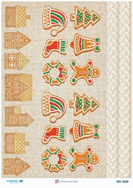 Diamond Pirinç Dekopaj Kağıdı - 3623