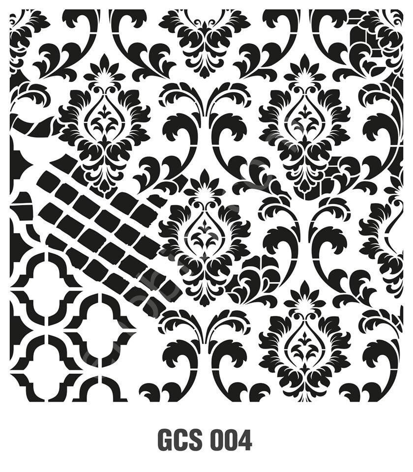 Cadence Grunge Duvar Stencil 45x45 - GCS-004