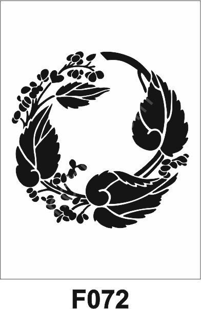 Çiçek Desen Stencil Şablon (25x25) F-072