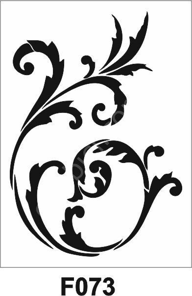 Çiçek Desen Stencil Şablon (21x30) F-073