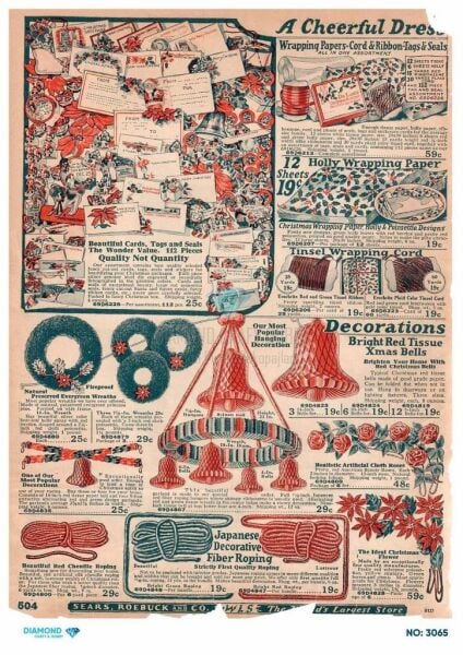 Diamond Pirinç Dekopaj Kağıdı - 3065