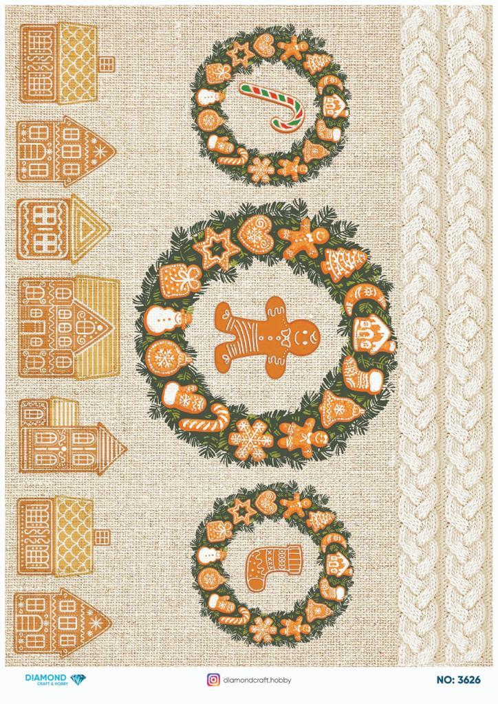 Diamond Pirinç Dekopaj Kağıdı - 3626