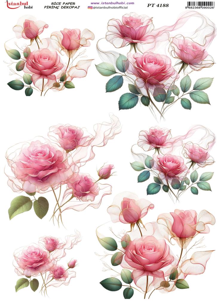 Pirinç Dekopaj Kağıdı 30x42cm PT-4188