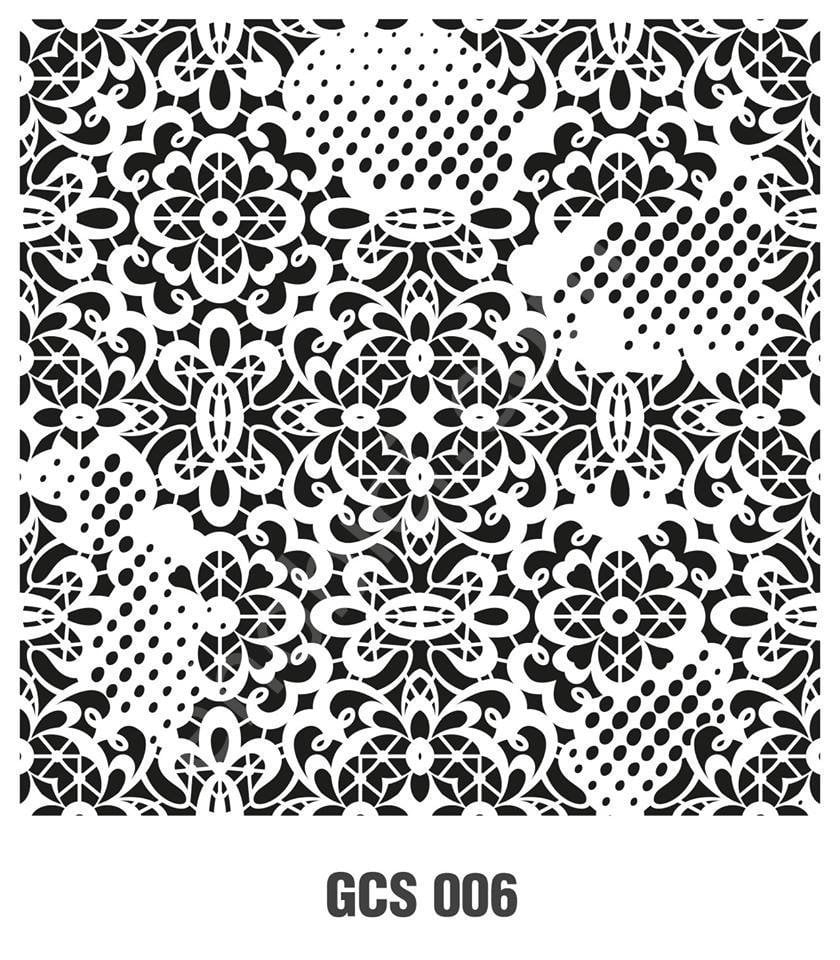 Cadence Grunge Duvar Stencil 45x45 - GCS-006