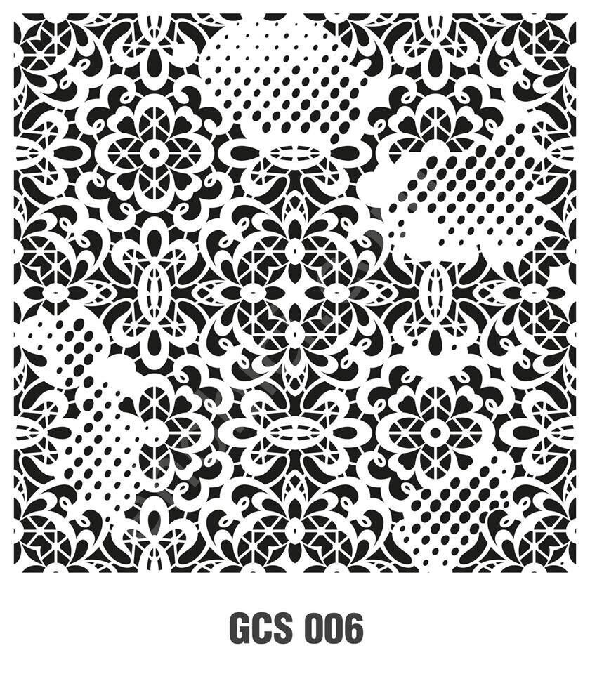 Cadence Grunge Duvar Stencil 45x45 - GCS-006