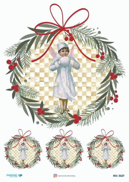 Diamond Pirinç Dekopaj Kağıdı - 3627