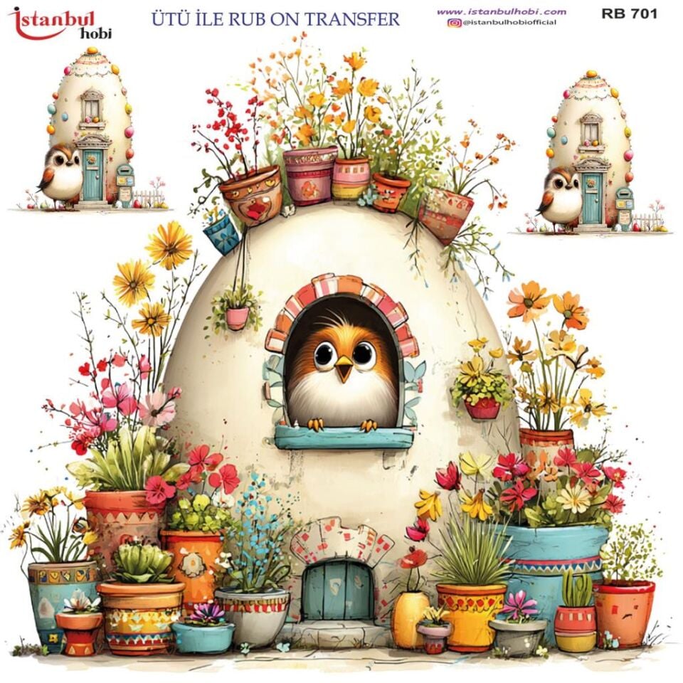 Ütü ile Rub On Transfer Kağıdı 30x30cm RB-701