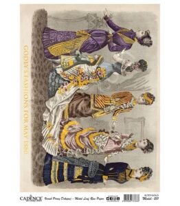 Cadence Desenli Altın Varak Pirinç Dekoapaj Kağıdı - Model 001