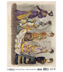 Cadence Desenli Altın Varak Pirinç Dekoapaj Kağıdı - Model 001