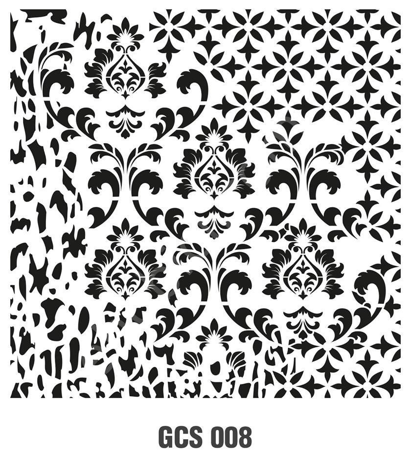 Cadence Grunge Duvar Stencil 45x45 - GCS-008