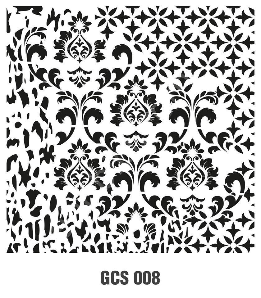 Cadence Grunge Duvar Stencil 45x45 - GCS-008