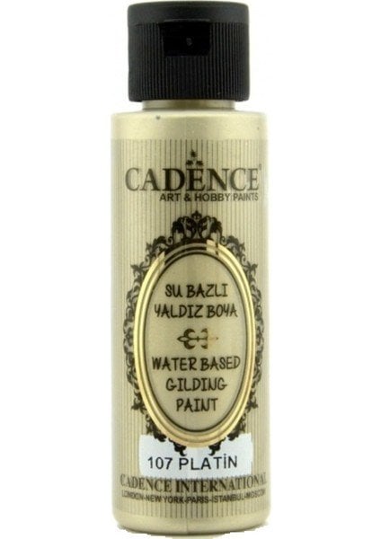 Cadence Su Bazlı Yaldız Boya 107 Platin 70ML