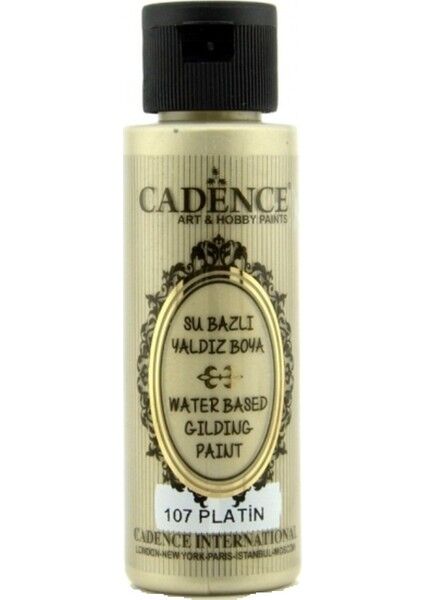 Cadence Su Bazlı Yaldız Boya 107 Platin 70ML
