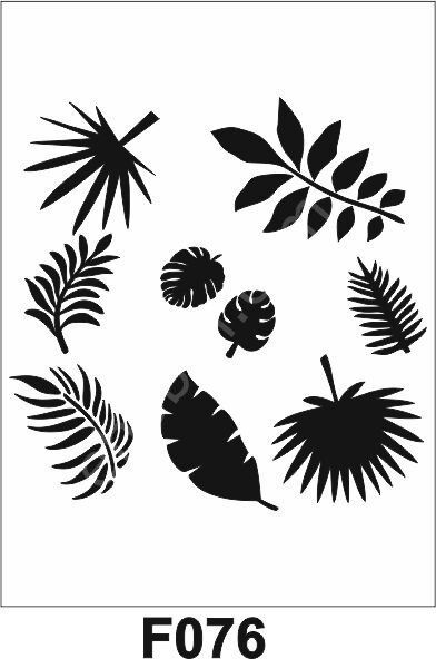 Çiçek Desen Stencil Şablon (25x25) F-076