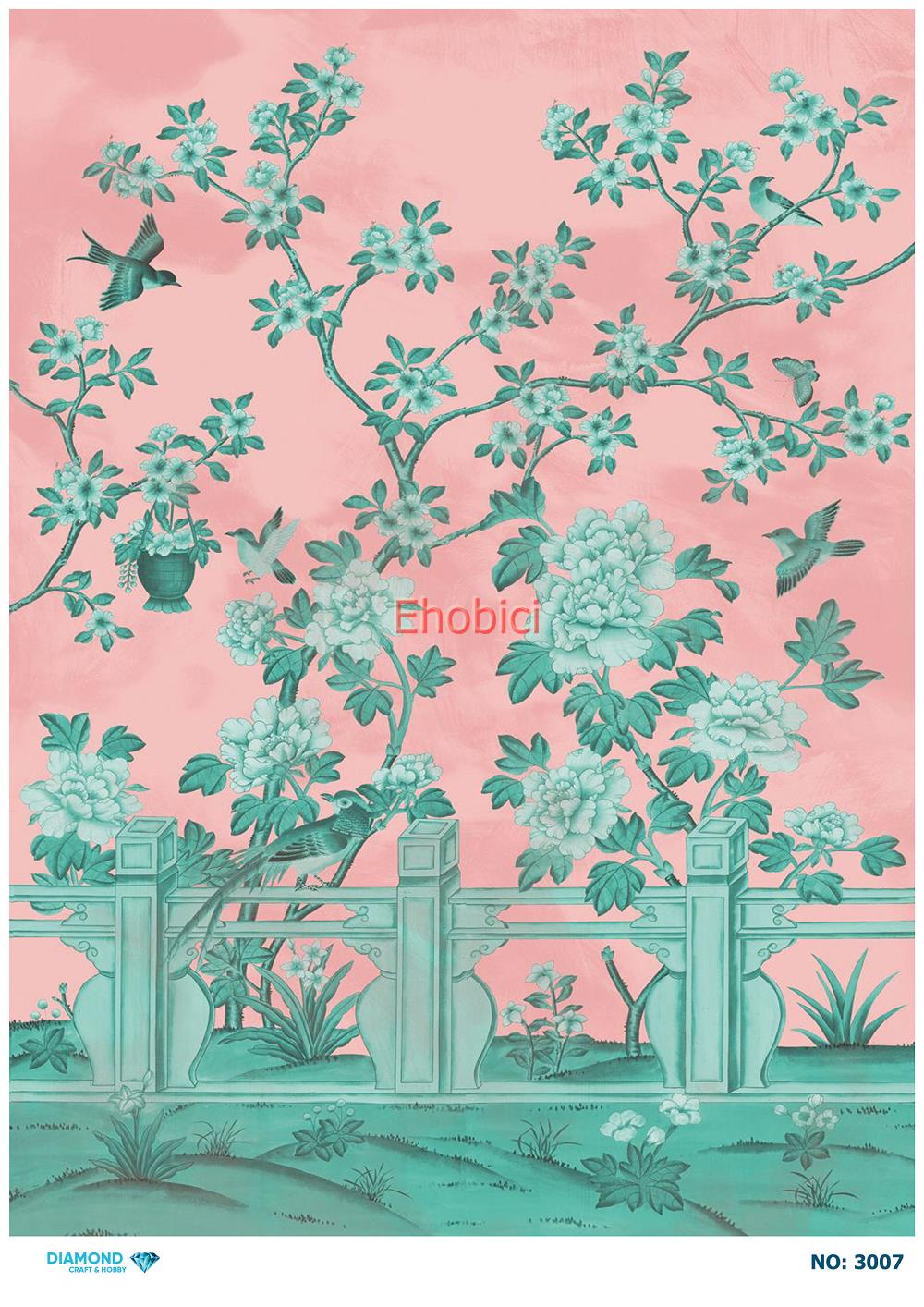 Diamond Pirinç Dekopaj Kağıdı - 3007