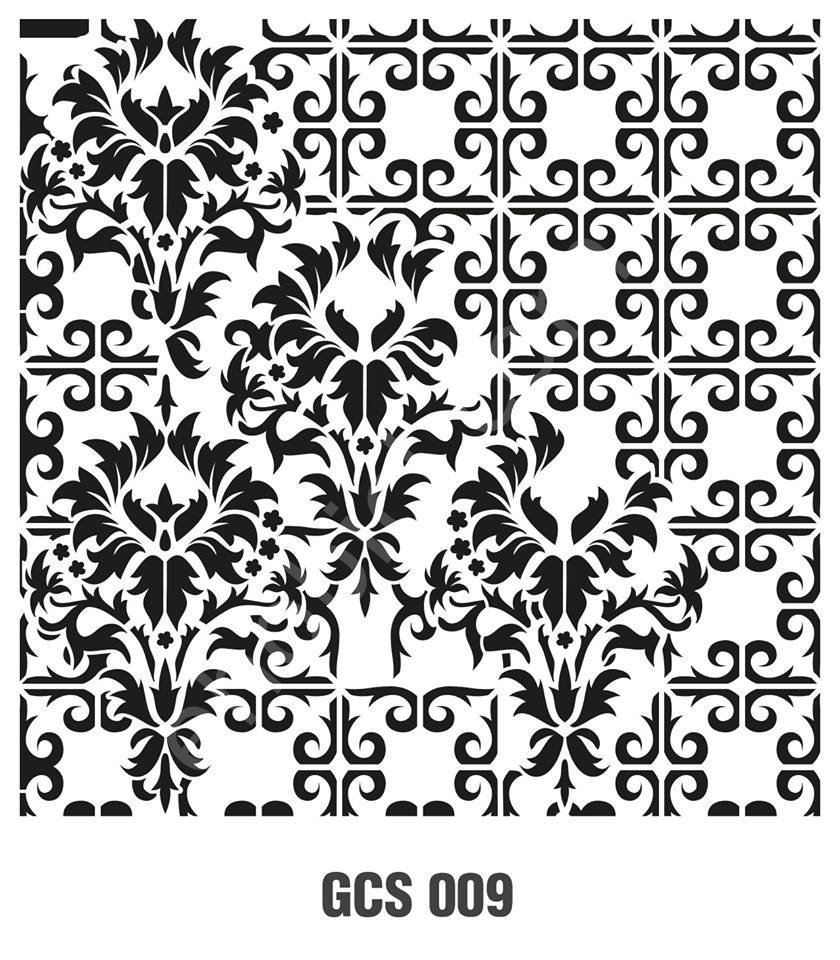 Cadence Grunge Duvar Stencil 45x45 - GCS-009