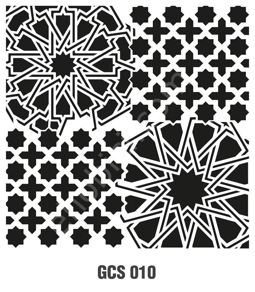 Cadence Grunge Duvar Stencil 45x45 - GCS-010