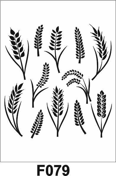 Çiçek Desen Stencil Şablon (25x25) F-079