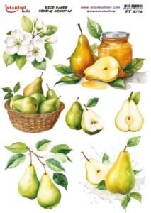 Pirinç Dekopaj Kağıdı 30x42cm PT-3779 Armut