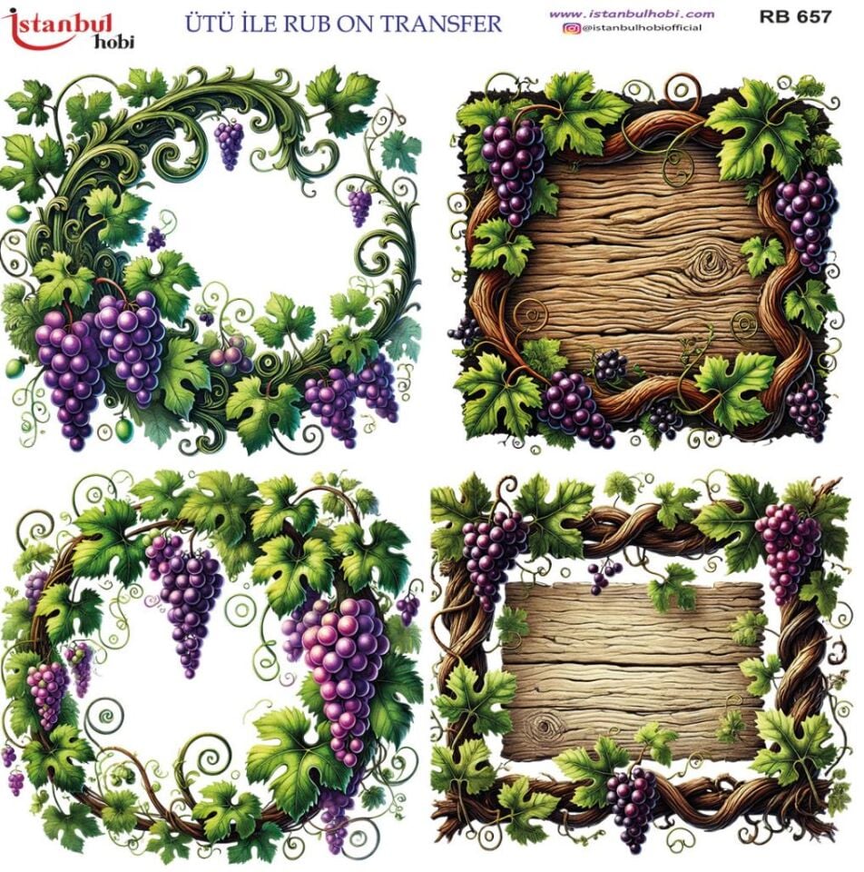 Ütü ile Rub On Transfer Kağıdı 30x30cm RB-657