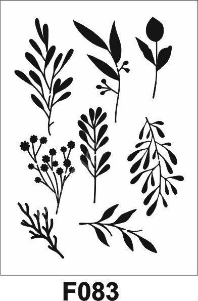 Çiçek Desen Stencil Şablon (21x30) F-083