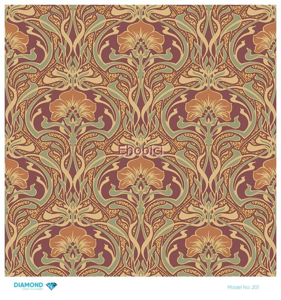 Diamond Pirinç Dekopaj Kağıdı - 201 - 30x30