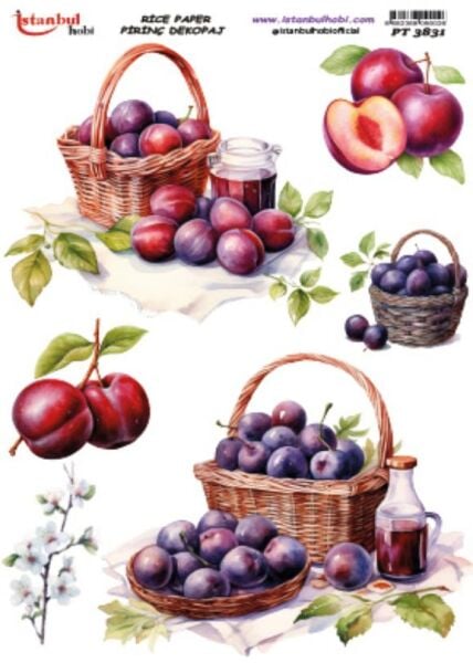 Pirinç Dekopaj Kağıdı 30x42cm PT-3831 Erik