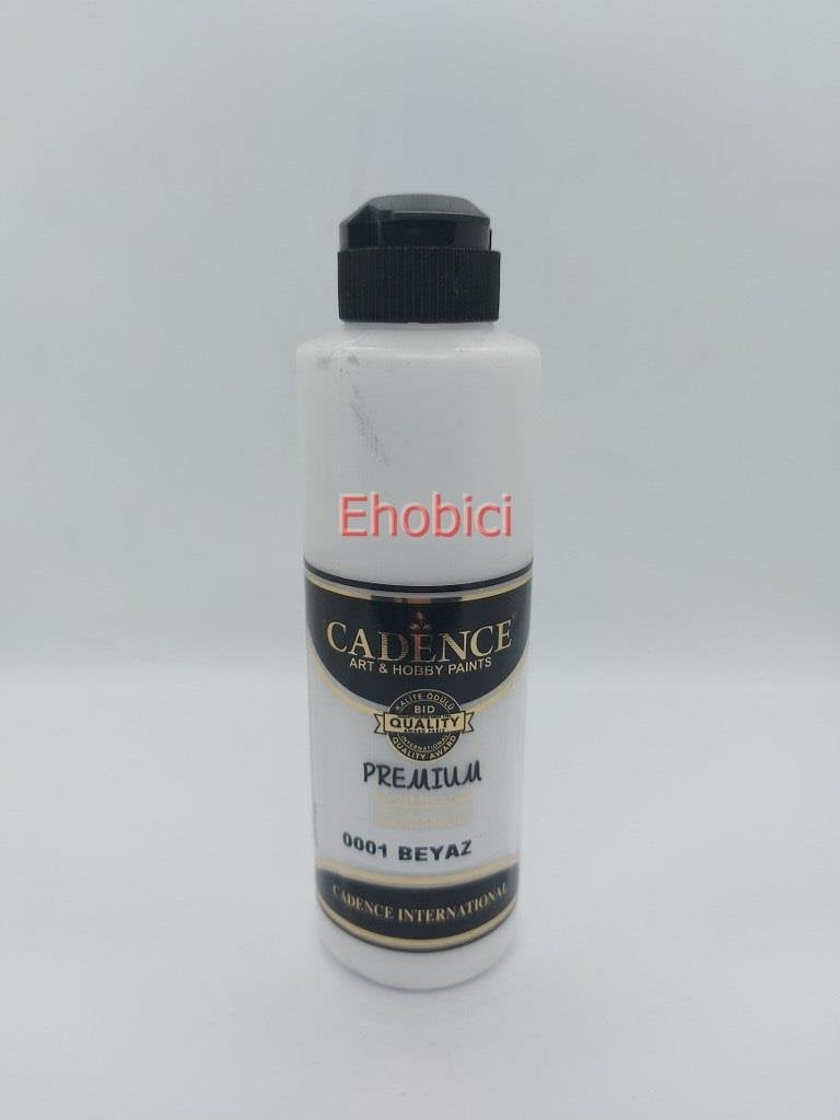 Cadence Akrilik Boya 250ML 0001 Beyaz Ahşap Boyası