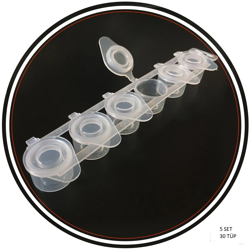Plastik Boya Kabı 5ml 5 x 6 lı Set