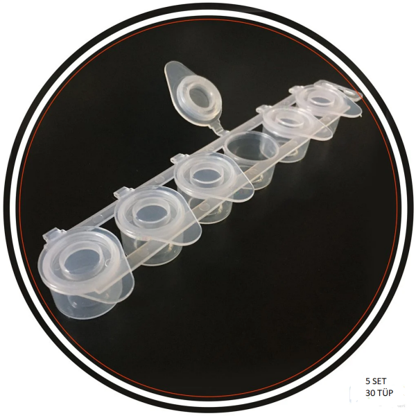 Plastik Boya Kabı 5ml 5 x 6 lı Set
