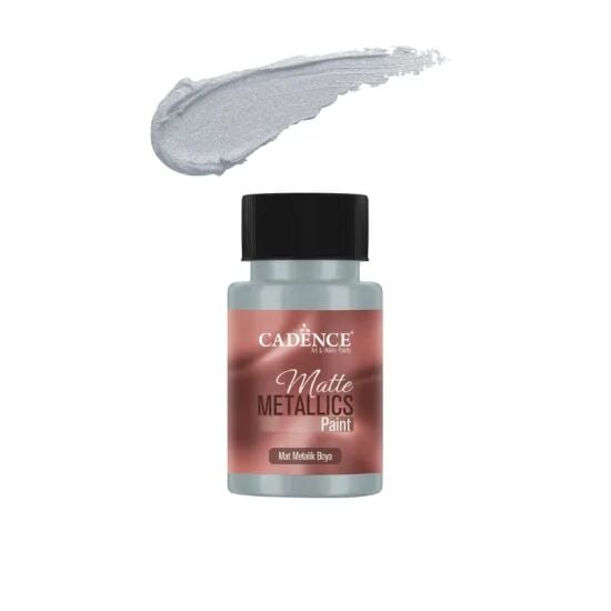Cadence Mat Metalik Boya MMB18 Kül Gri 50ml