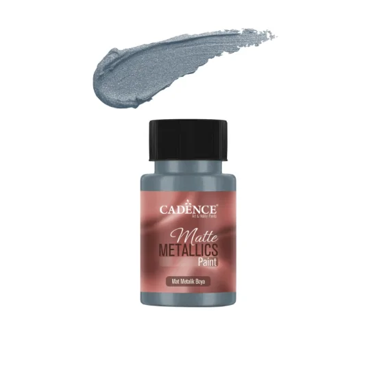 Cadence Mat Metalik Boya MMB19 Gümüş Mavi 50ml