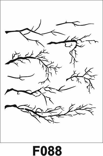 Çiçek Desen Stencil Şablon (25x25) F-088