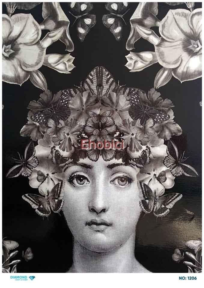 Diamond Pirinç Dekopaj Kağıdı - 1206