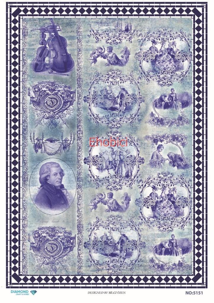 Diamond Pirinç Dekopaj Kağıdı - 5151