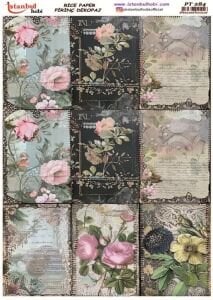 Pirinç Dekopaj Kağıdı 30x42cm PT-284 Çiçek