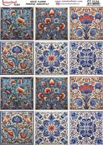 Pirinç Dekopaj Kağıdı 30x42cm PT-2134 Etnik Karo