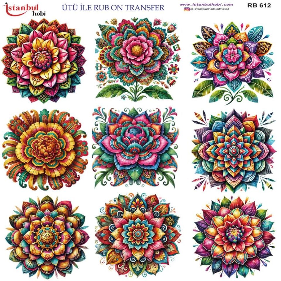 Ütü ile Rub On Transfer Kağıdı 30x30cm RB-612