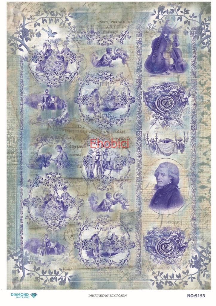 Diamond Pirinç Dekopaj Kağıdı - 5153