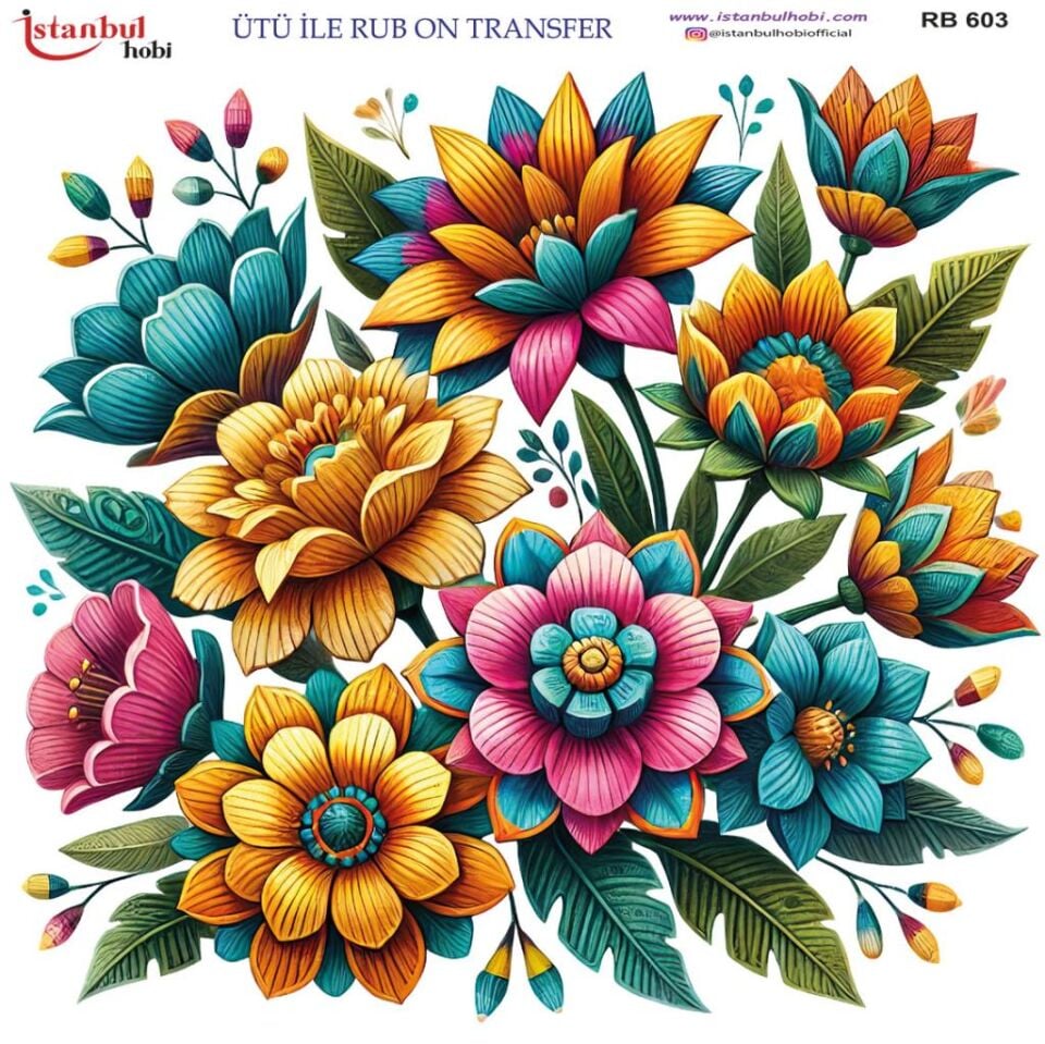 Ütü ile Rub On Transfer Kağıdı 30x30cm RB-603