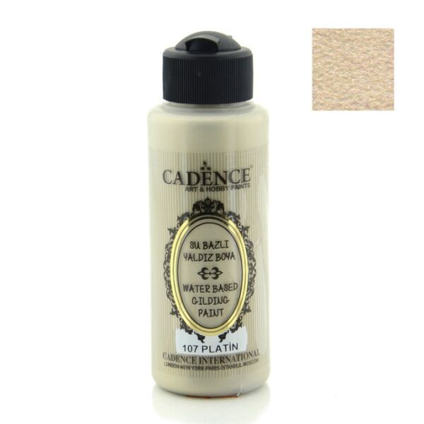 Cadence Su Bazlı Yaldız Boya 107 Platin 120ML