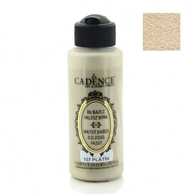 Cadence Su Bazlı Yaldız Boya 107 Platin 120ML